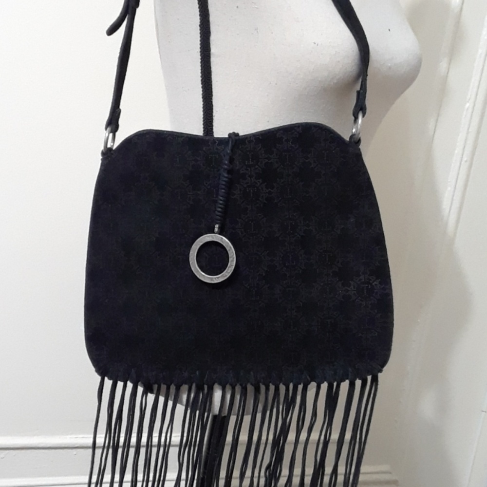 Black Suede Shoulder Bag